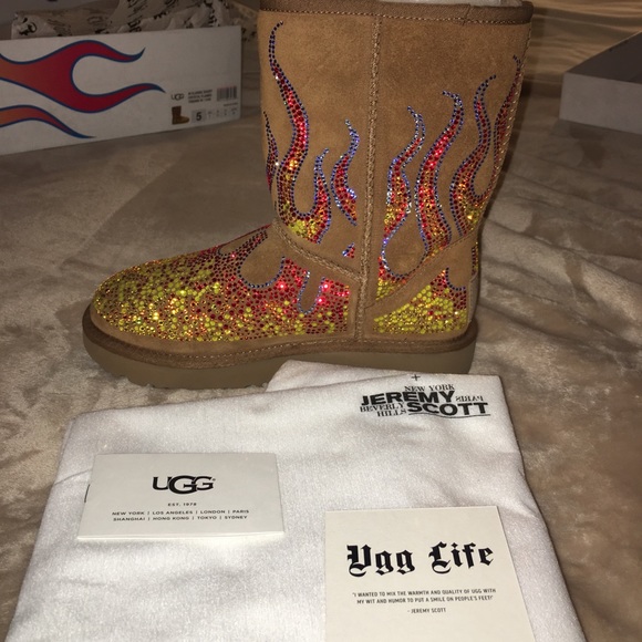 uggs with flames